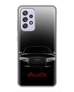 Чехол для Samsung Galaxy A52s 5G (A528) с картинкой «Audi — градиентный контур»