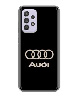 Чехол для Samsung Galaxy A52s 5G (A528) с картинкой «Audi — золотой логотип»