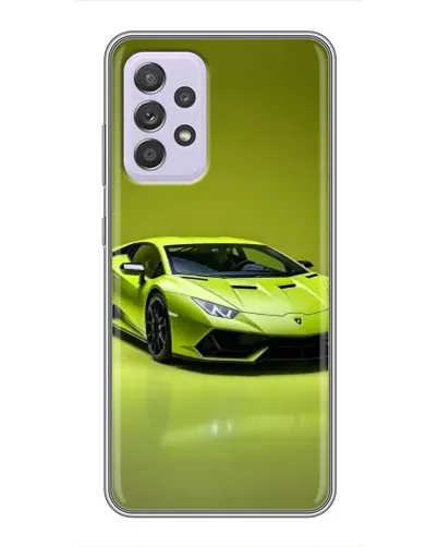 Чехол для Samsung Galaxy A52s 5G (A528) с картинкой «Салатовый Lamborghini Huracan»