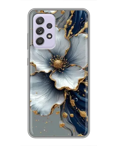 Чехол для Samsung Galaxy A52s 5G (A528) с картинкой «Белый цветок и золотой флюид» Чехол для Samsung Galaxy A52s 5G (A528) с картинкой «Белый цветок и золотой флюид»
