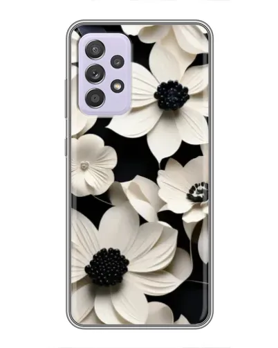 Чехол для Samsung Galaxy A52s 5G (A528) с картинкой «Объемные белые цветы»