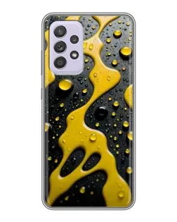 Чехол для Samsung Galaxy A52s 5G (A528) с картинкой «Жидкое желтое золото»