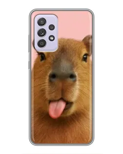 Чехол для Samsung Galaxy A52s 5G (A528) с картинкой «Капибара с языком» Чехол для Samsung Galaxy A52s 5G (A528) с картинкой «Капибара с языком»