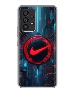 Чехол для Samsung Galaxy A53 (5G) с картинкой «Техногенный стиль Nike»