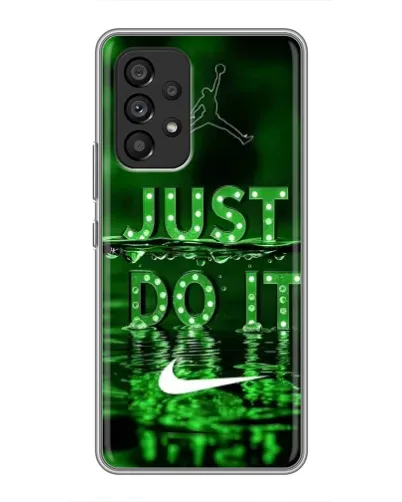 Чехол для Samsung Galaxy A53 (5G) с картинкой «Зеленый неоновый Nike»