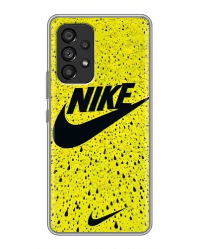 Чехол для Samsung Galaxy A53 (5G) с картинкой «Желтый текстурный Nike»