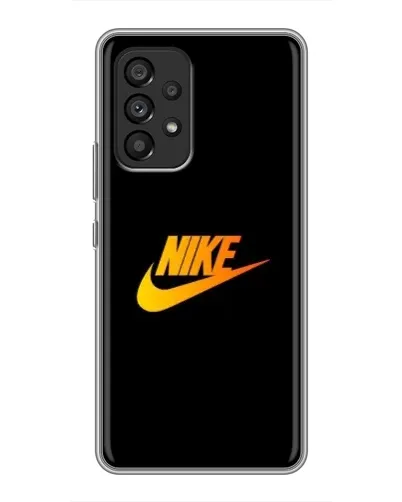 Чехол для Samsung Galaxy A53 (5G) с картинкой «Золотой логотип Nike»