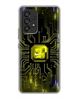 Чехол для Samsung Galaxy A53 (5G) с картинкой «Nike — золотая искра»