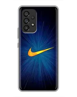 Чехол для Samsung Galaxy A53 (5G) с картинкой «Синий пульс Nike»
