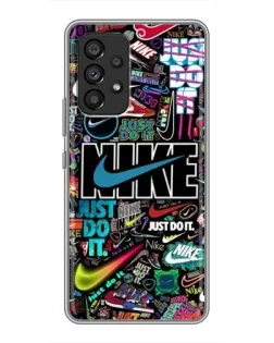 Чехол для Samsung Galaxy A53 (5G) с картинкой «Яркий коллаж Nike»