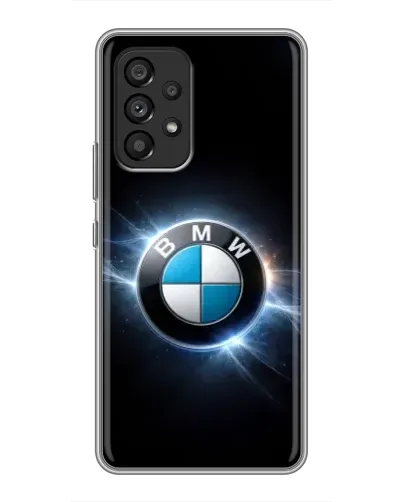 Чехол для Samsung Galaxy A53 (5G) с картинкой «BMW — неоновое сияние»