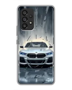 Чехол для Samsung Galaxy A53 (5G) с картинкой «BMW в свете фар»