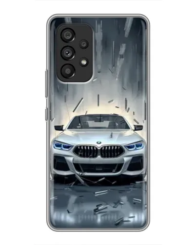 Чехол для Samsung Galaxy A53 (5G) с картинкой «BMW в свете фар»