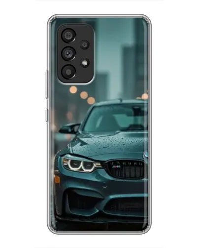 Чехол для Samsung Galaxy A53 (5G) с картинкой «BMW в огнях города»