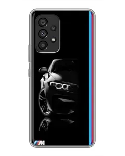 Чехол для Samsung Galaxy A53 (5G) с картинкой «Силуэт BMW в темноте»