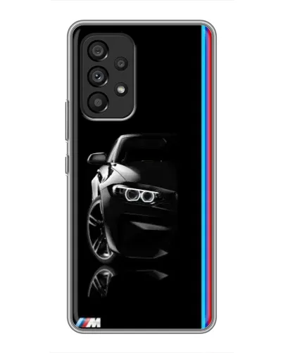 Чехол для Samsung Galaxy A53 (5G) с картинкой «Силуэт BMW в темноте»