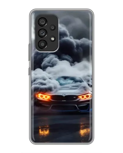 Чехол для Samsung Galaxy A53 (5G) с картинкой «BMW в дыму»