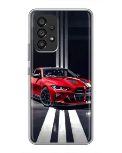 Чехол для Samsung Galaxy A53 (5G) с картинкой «Красная BMW на дороге»