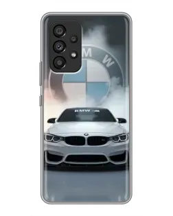 Чехол для Samsung Galaxy A53 (5G) с картинкой «BMW в белом дыму»