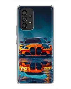 Чехол для Samsung Galaxy A53 (5G) с картинкой «BMW — золотая эмблема»