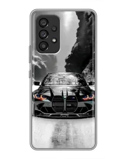 Чехол для Samsung Galaxy A53 (5G) с картинкой «BMW — акварельный дрифт»