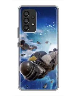 Чехол для Samsung Galaxy A53 (5G) с картинкой «Десант PUBG — прыжок»