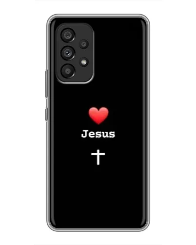 Чехол для Samsung Galaxy A53 (5G) с картинкой «Сердце - Jesus»