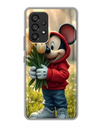 Чехол для Samsung Galaxy A53 (5G) с картинкой «Микки с тюльпанами» Чехол для Samsung Galaxy A53 (5G) с картинкой «Микки с тюльпанами»