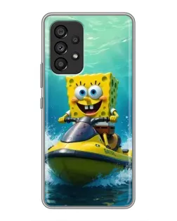 Чохол для Samsung Galaxy A53 (5G) з картинкою «Спанч Боб на гідроциклі»