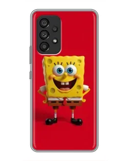 Чехол для Samsung Galaxy A53 (5G) с картинкой «Спанч Боб на красном»