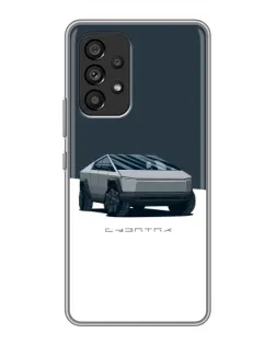 Чехол для Samsung Galaxy A53 (5G) с картинкой «Серебристый Cybertruck Tesla»