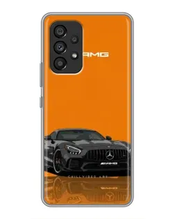 Чехол для Samsung Galaxy A53 (5G) с картинкой «Оранжевый Mercedes AMG»