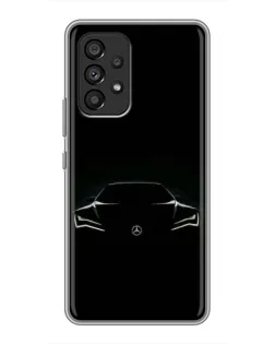 Чехол для Samsung Galaxy A53 (5G) с картинкой «Mercedes — силуэт авто»