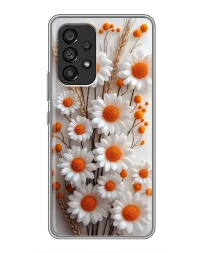 Чохол для Samsung Galaxy A53 (5G) з картинкою «Білі сухоцвіти»