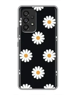 Чохол для Samsung Galaxy A53 (5G) з картинкою «Ромашки на чорному»