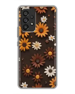 Чохол для Samsung Galaxy A53 (5G) з картинкою «Візерунок з маленьких соняшників»
