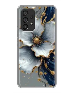 Чехол для Samsung Galaxy A53 (5G) с картинкой «Белый цветок и золотой флюид» Чехол для Samsung Galaxy A53 (5G) с картинкой «Белый цветок и золотой флюид»