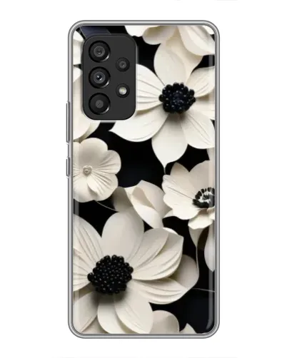 Чохол для Samsung Galaxy A53 (5G) з картинкою «Об'ємні білі квіти»