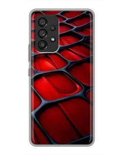 Чехол для Samsung Galaxy A53 (5G) с картинкой «Красная глянцевая сетка»