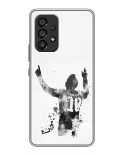 Чохол для Samsung Galaxy A53 (5G) з картинкою «Чорно-білий силует Мессі»