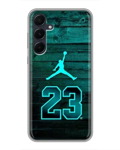 Чехол для Samsung Galaxy A55 с картинкой «Jordan Cyan 23» Чехол для Samsung Galaxy A55 с картинкой «Jordan Cyan 23»