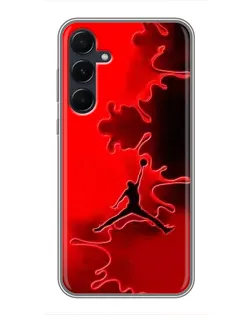 Чехол для Samsung Galaxy A55 с картинкой «Jordan Red Smoke»