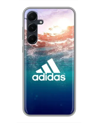 Чехол для Samsung Galaxy A55 с картинкой «Океанская глубина адидас» Чехол для Samsung Galaxy A55 с картинкой «Океанская глубина адидас»