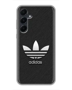 Чехол для Samsung Galaxy A55 с картинкой «Adidas Карбоновая текстура»