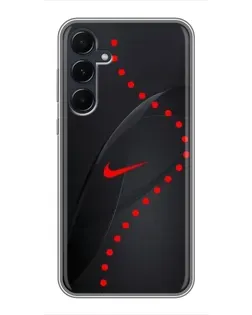 Чехол для Samsung Galaxy A55 с картинкой «Абстрактный дизайн Nike»