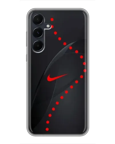 Чехол для Samsung Galaxy A55 с картинкой «Абстрактный дизайн Nike»