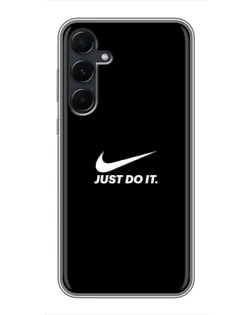 Чехол для Samsung Galaxy A55 с картинкой «Минимализм от Nike»
