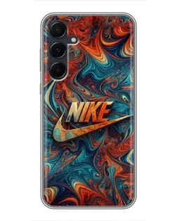 Чехол для Samsung Galaxy A55 с картинкой «Nike в абстракции»