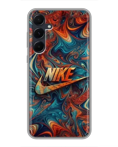 Чехол для Samsung Galaxy A55 с картинкой «Nike в абстракции»