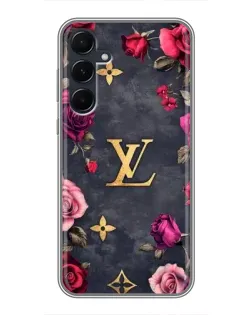 Чехол для Samsung Galaxy A55 с картинкой «Цветочный Louis Vuitton»